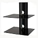 Eclipse Black 2 Shelf Component DVD Cable Box Wall Mount LCD LED Plasma