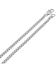 2MM Thick 14k Heavy White Gold Plated Box Link Chain Necklace - Lifetime Warranty
