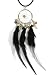 Dreamcatcher Feather Necklace Black Beaded Silver Ethnic Native American Style Boho picture