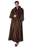 Mink Fur Coat - Mahogany Mink Swirl Panel Design