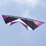 Revolution Shockwave Purple Black White Quad Line Stunt Kite Made in the USA