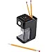 Electronic Pencil Sharpener With Auto Stop Safety Feature & Large Pencil Holder For Home, Office or Classroom, UL Approved - Black - By Office Style (A-PS200B)