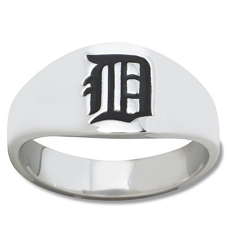Mens Sterling Silver Detroit Tigers 