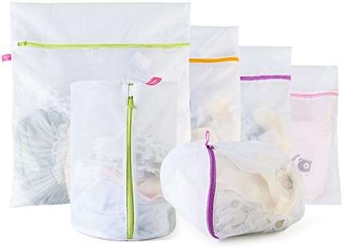 Delicates Mesh Laundry Bags, CHICCAT Bra Lingerie Protection Washing Bag with Rust Proof Flow Zipper, Set of 6