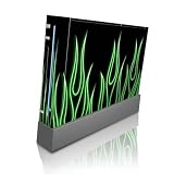 Green Neon Flames Design Skin Decal Sticker for Nintendo Wii Body Console