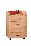 Produkt-Bild: Links 50600350 NOVO Rollcontainer Ahorn Dekor MDF Metall 40x36x65 cm