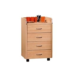 Links 50600350 NOVO Rollcontainer Ahorn Dekor MDF Metall 40x36x65 cm