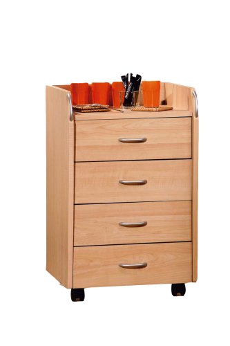 Links 50600350 NOVO Rollcontainer Ahorn Dekor MDF Metall 40x36x65 cm