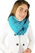 Handmade Artisan Crocheted Circle Scarf - Trendy Look in Caribbean Calypso-blue (Women/teens)
