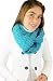 Handmade Artisan Crocheted Circle Scarf - Trendy Look in Caribbean Calypso-blue (Women/teens)