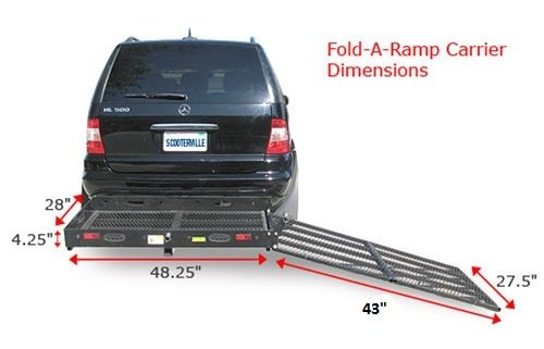 WHEELCHAIR SCOOTER MOBILITY CARRIER MEDICAL RACK Ramp