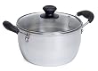 Imusa 6 Quart Aluminum Pot with Glass Lid and Bakelite Handle