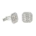 Sterling Silver Simulated Diamond CZ Filigree Cuff Links Cufflink