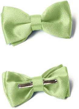 Boy's Pre-tied Dupioni Clip Bow Tie in Custom Colors by Dessy - Pistachio