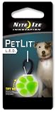 Nite Ize PetLit LED Collar Light White LED - Paw Green