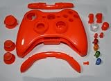 Xbox 360 Glossy Orange Controller Shell with Orange Thumb Sticks - Replacement 360 Wireless Controller Shell Consoles and Gadgets