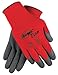 Ninja Coated-Palm Gloves, Large, Gray/Red (4 Pairs)