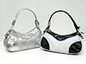 SILVER Croco W/Patent Trim