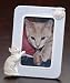 Handcrafted Valencia Porcelain Calico Cat 4"x6" Photo Frame