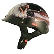 VCAN V531 Patriotic Eagle Graphics Gloss Black Small Half Helmet