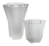 BRELLA VASE - 5 inch and 10 inch - 2 piece - Translucent - Crystal Dew - Duet Gift Set