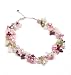 Oi! - Ladies Rose Quartz And Fresh Water Pearl On Silk Necklace - N0531