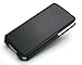 Jntworld (The Thinnest Leather Case in The World) 1mm Edge Thickness Aluminium Coated Pu Leather Case Cover for Apple iPhone 4 4g 4s Black