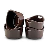 Rachael Ray Bubble and Brown Singles Stoneware 10-Ounce Ramekins, Set of 4, Chocolate by Rachael Ray