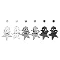 Xhilaration&reg; Skull, Star and Stud Earring Set - Black/Silvertone