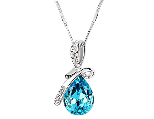 Jingchuan True Platinum Plating Swarovski Crystal Elements Necklace (Blue)