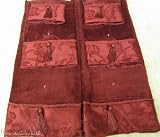 NEW 6 PIECE BECKY BURGUNDY TOWEL SET