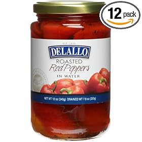 DeLallo Roasted Red Peppers, 12-Ounce Jars (Pack of 12)