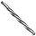 Alvord Polk 155-2 High-Speed Steel Taper Pin Reamer, Left Hand Spiral Flute, Round Shank, Uncoated (Bright)