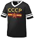 CCCP Crest International Soccer Ringer Shirt, Soviet Union Soccer Mens V-Neck T-shirt