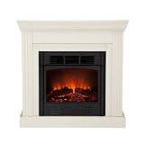 Southern Enterprises Wexford Petite Convertible Ivory Electric Fireplace