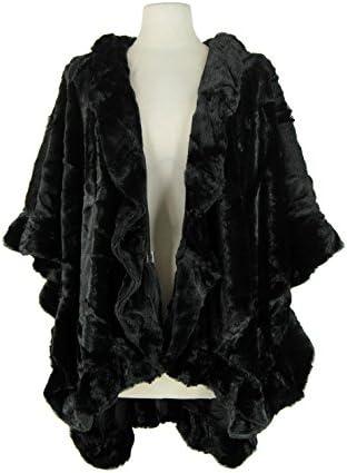 Jostar Acrylic Faux Fur Cape with One size