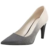  : Nine West Women's Aurra Pump,Black/Natural,6.5 M US