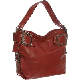Large Top Buckle Tote - Black, Brown or Red