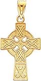 14K Gold Celtic Cross Pendant