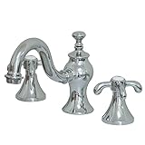 Kingston Brass FS7161TX French Country 8-Inch Widespread Lavatory Faucet with Brass Pop-Up, Polished