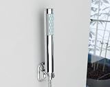 Produkt-Bild: Massage Shower Handbrause f&uuml;r Duschen / Duschwand / Duschpaneel kompatibel mit Duschkopf - Duscharmatur / Armaturen, mit Brauseschlauch und Halterung, Chrom Design, in Dusche und Badewannen einsetzbar