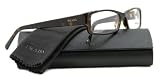 AUTHENTIC PRADA VPR19L VPR 19L 2AU-101 HAVANA ACETATE EYEGLASSES 52 MM