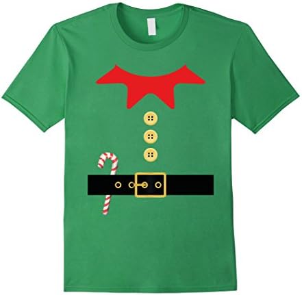 Men's Elf Costume Holiday Christmas T-Shirt - Unisex (Xmas) Medium Grass