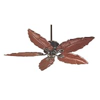 Hunter Ceiling Fans 28522 Coronado Fan - Amber Bronze Tropical Indoor Fan 55 Blade Span