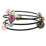 Shell Pearl Majorca Bracelet Pastel Grey Pink Green with Rubber Bucasi Free Shipping