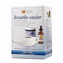 Neti Pot Kit: Ceramic Neti Pot, Salt and Nasal Wash by Himalayan Institute