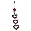 Valentine Connected Hearts with Garnet CZ