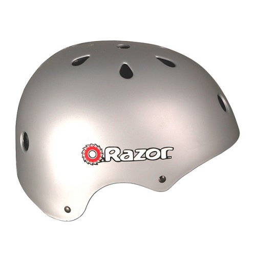 Youth Razor Aggressive Helmet - Matte Silver