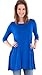 Clothes Effect Ladies Flared Casual 3/4 Sleeve Tunic Top, Multiple Colors Available
