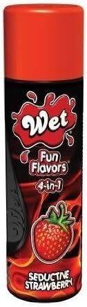 Wet Fun Flavors 4-In-1 Seductive Strawberry Lubricant - 4.1 oz. -